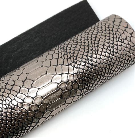 metallic snake leather.